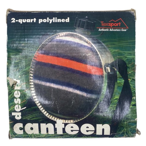 TexSport 2-Quart Polylined Blanket Covered Desert Canteen - Picture 11 of 16